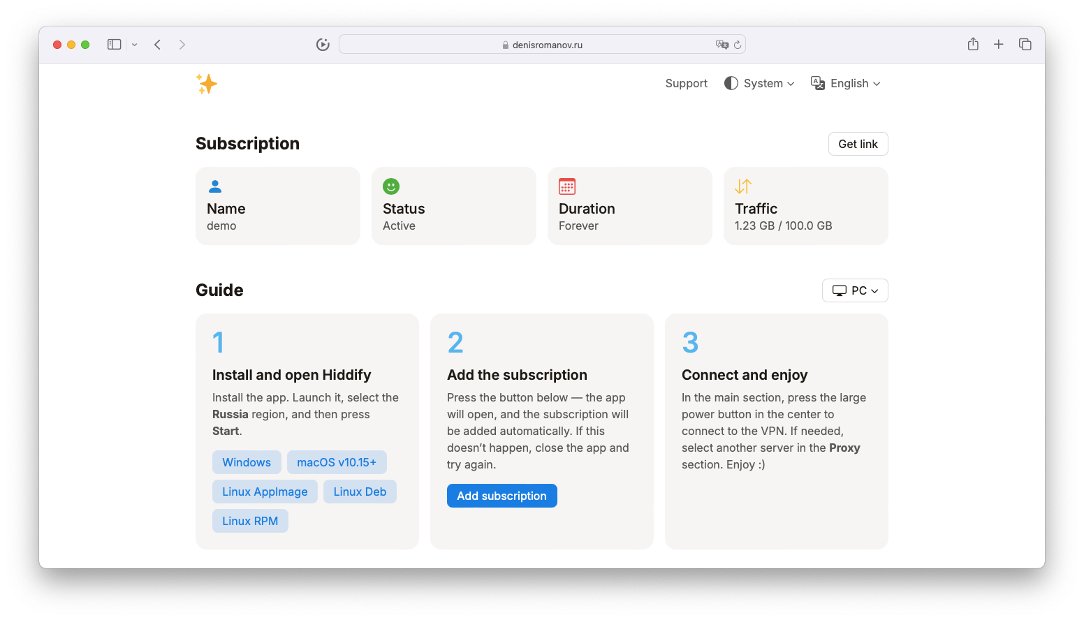 Marzbanify Template Preview